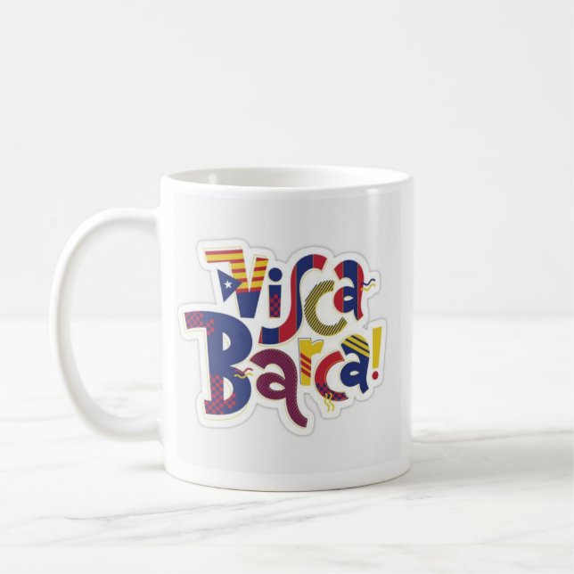 Visca Barça Coffee Mug  FC Barcelona Fan Gift (Gauche)