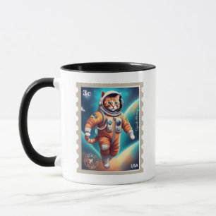 Visez L'Astronaute Lune Chat Mug