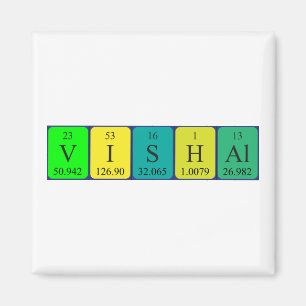 Vishal nom périodique de la table aimant
