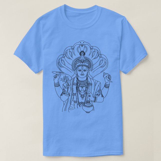 Vishnu Dieu hindou védique T-shirt graphique hindo (Design devant)