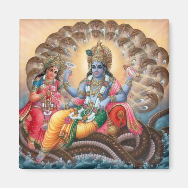 Vishnu & Lakshmi Magnet - Version 2 (Devant)