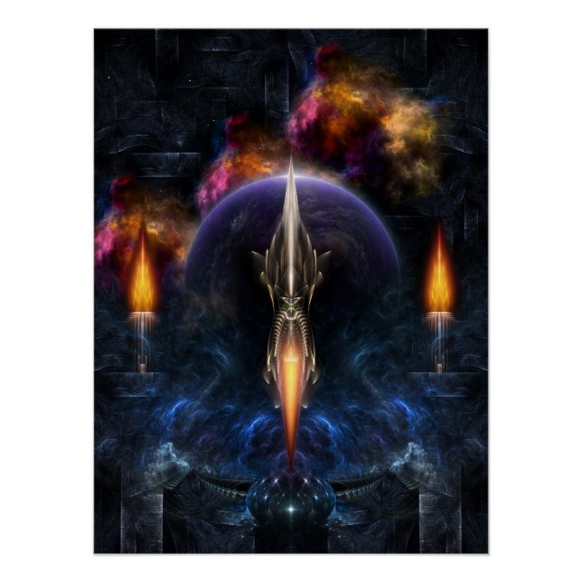 Vision De Vol Fractal Art Perfect Poster (Devant)