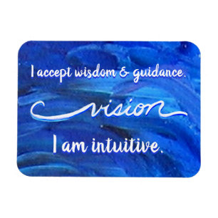 "Vision" Indigo Eye Chakra Mots Inspirants Magnets