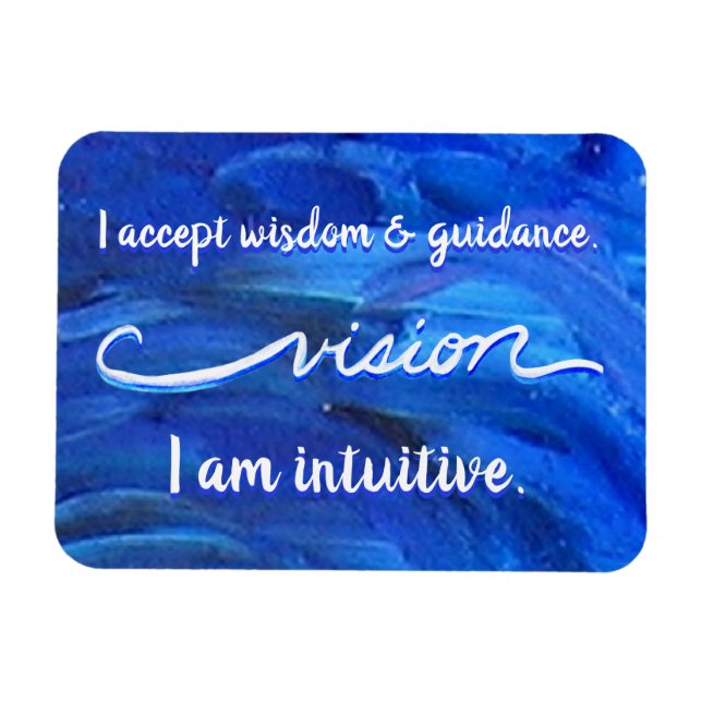 "Vision" Indigo Eye Chakra Mots Inspirants Magnets (Horizontal)