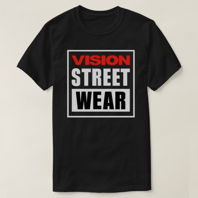Vision Street Porte un T-shirt essentiel (Design devant)