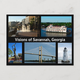 Visions de Savannah, Géorgie Carte postale de vaca