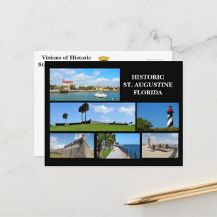 Visions de St Augustine, Florida Carte postale de