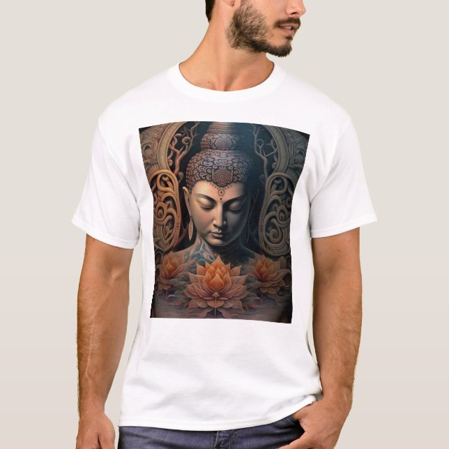 Visions éclairées : T-shirt Symbole Bouddha (Devant)