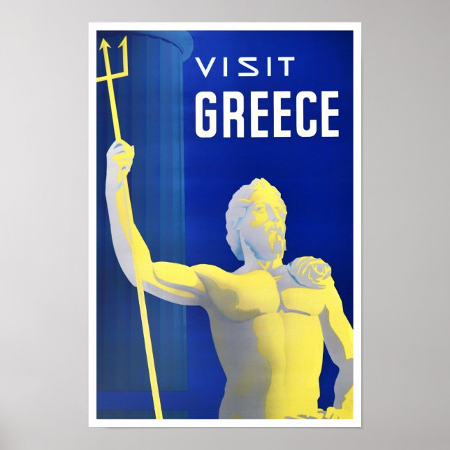 Visit Greece vintage travel Poster (Devant)