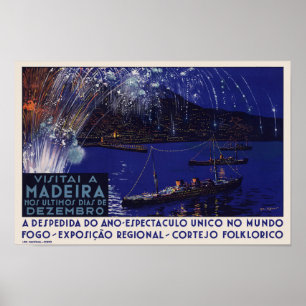 Visitai a Madeira Portugal Poster vintage 1939