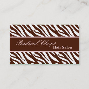 Visite 100 Borwn Pink Zebra Motif d'impression Carte de v