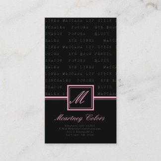 Visite 100 Noir rose maquiller les mots Artiste Carte de