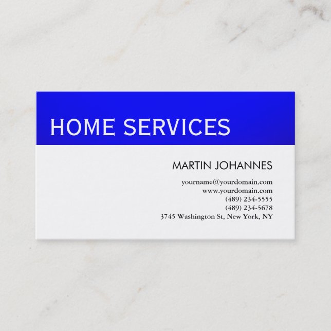 Visite Accueil Services Réparation Améliorations Carte de (Devant)