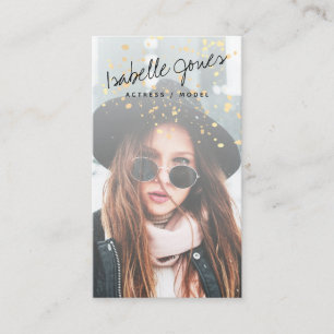 Visite Actor Model Singer Dancer Pink Photo Carte de visi