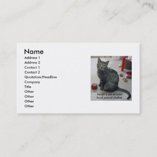 Visite Adoptez une carte de profil d'animal familier