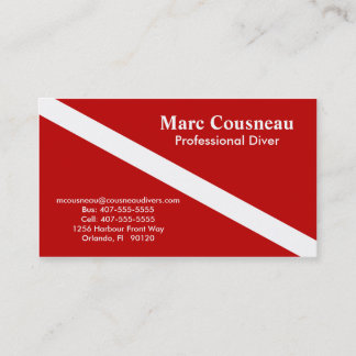 Visite Affaires de scaphandre - carte personnelle - rouge