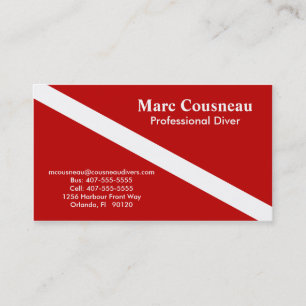 Visite Affaires de scaphandre - carte personnelle - rouge