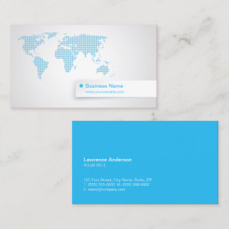 Visite Affaires globales de technologie bleue de carte du