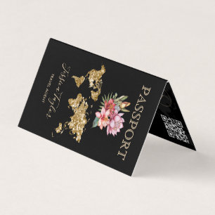 Visite Agent de voyage Carte du monde de passeport Insére