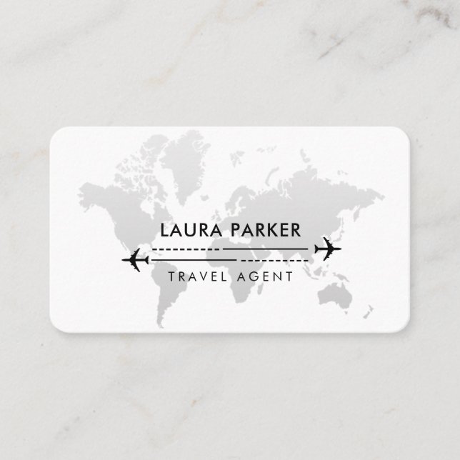 Visite Agent de voyage Carte du monde Services de vacance (Devant)