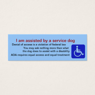 Visite Aidé par des cartes de chien de service