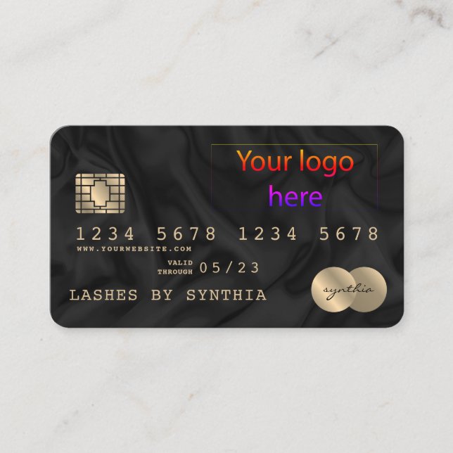 Visite Ajouter le style de votre carte de crédit logo (Devant)