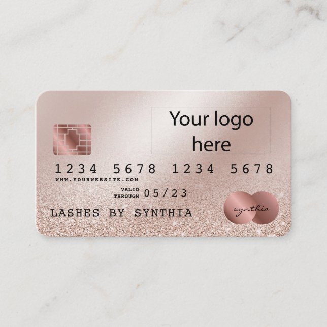 Visite Ajouter le style de votre carte de crédit logo (Devant)