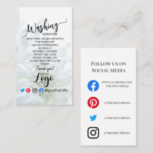 Visite AJOUTER LES instructions de lavage LOGO CARE CARTE