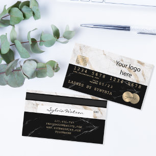 Visite ajouter votre logo Carte de crédit Styled Black Ma