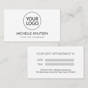 Visite Ajouter votre logo Carte de rendez-vous profession