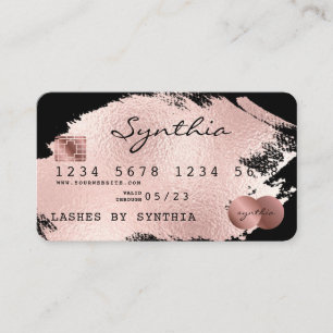 Visite Ajouter Votre Nom Carte de crédit Rose stylisé Gol