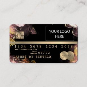 Visite Ajoutez votre carte de crédit Logo Styled Gold et 