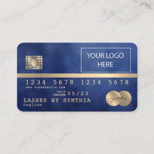 Visite Ajoutez votre carte de crédit Logo Styled Gold et 