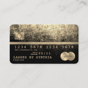 Visite Ajoutez votre carte de crédit Logo Styled Gold et 