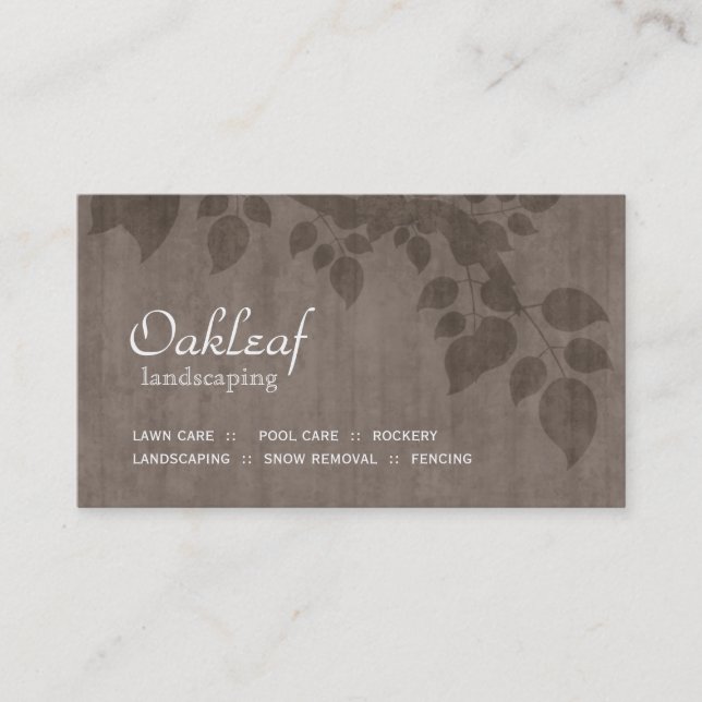 Visite Aménagement du feuille beige d'arbre de carte de (Devant)
