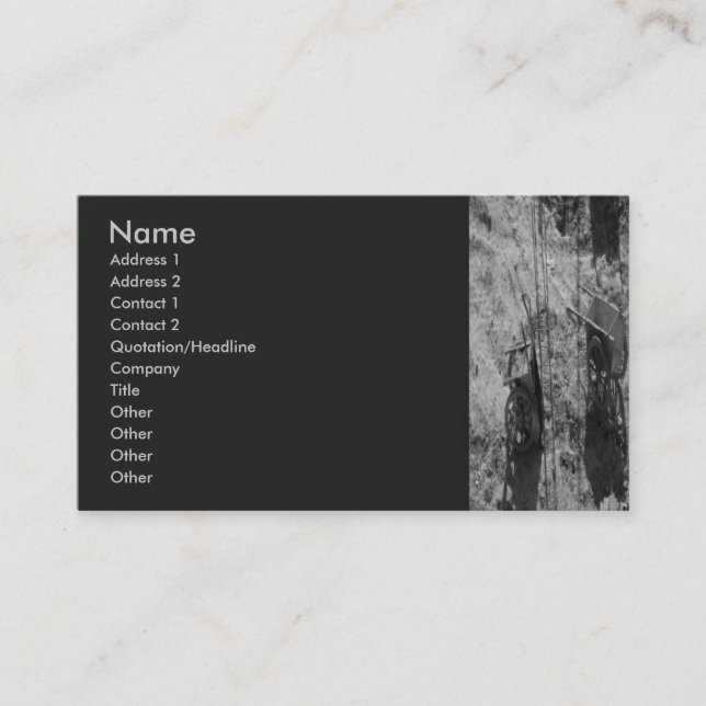 Visite Ancienne carte de profil de broche (Devant)