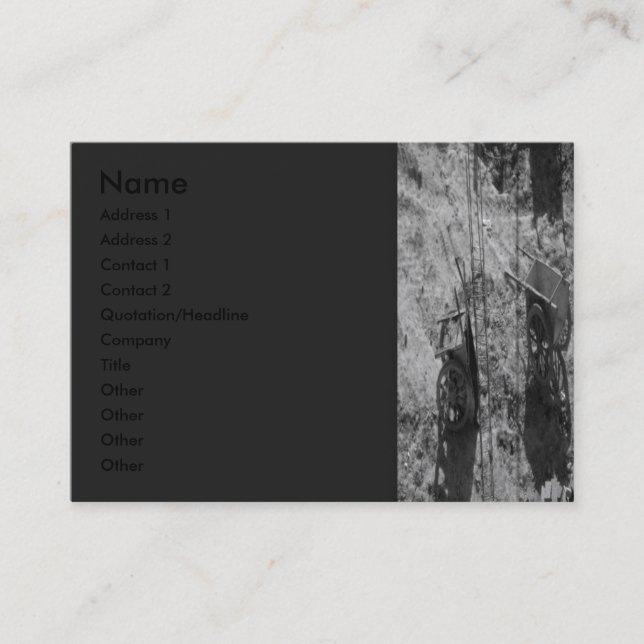 Visite Ancienne carte de profil de broche (Devant)