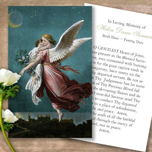 Visite Ange Funeral Loss Memorial Prayer Cartes de Sympat