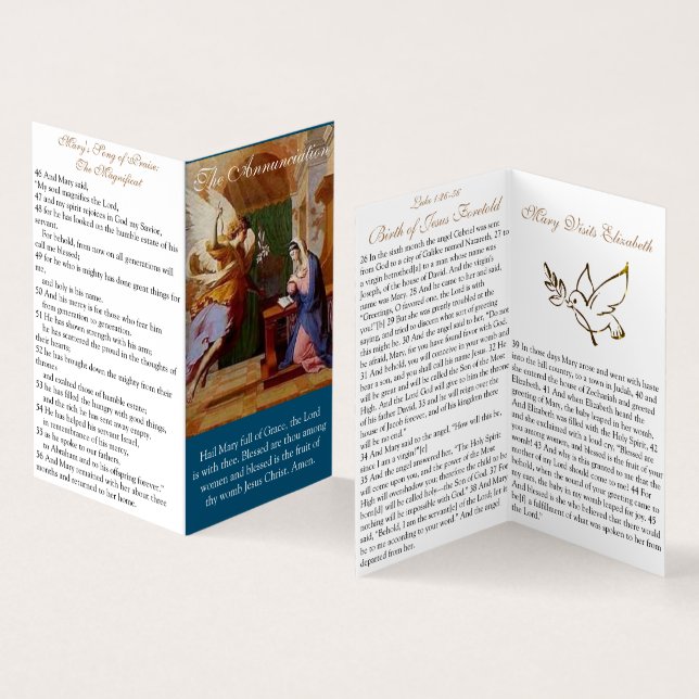 Visite Annonciation (1) - Carte de prière (Intérieur et extérieur)