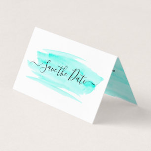 Visite Aquarelle Brosse photo Enregistrer la carte de dat