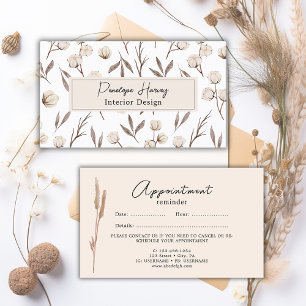 Visite Aquarelle verte Carte de rendez-vous rose moderne