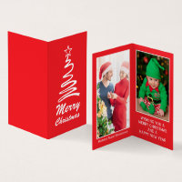 Arbre de Noël magique, Carte de Noël Photo Famille