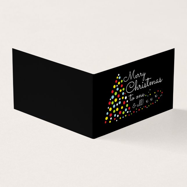 Visite Arbre de Noël moderne, carte de Noël photo familia (Extérieur)