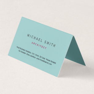 Visite Architect Blue Modern Simple Minimal Carte de visi