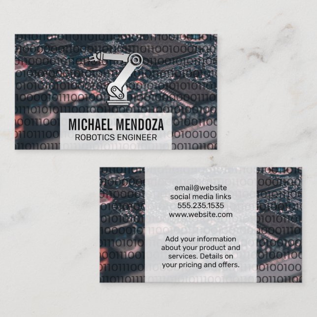 Visite Arme robotique | Code binaire | Carte de circuit C (Devant / Derrière)