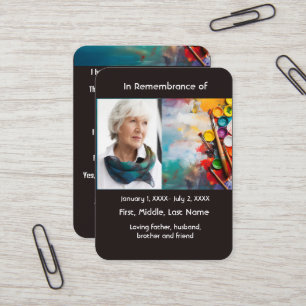 Visite Art Peintre de carte de poche Memorial