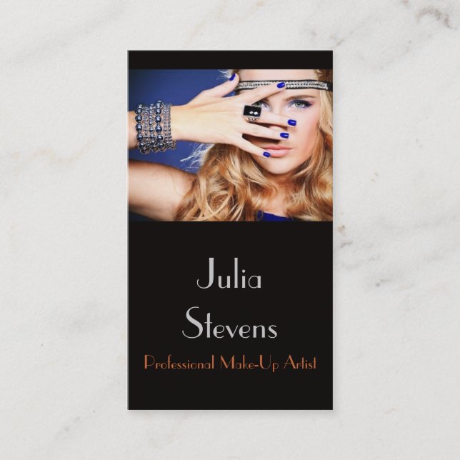 Visite Artiste de maquillage professionnel, carte de (Devant)