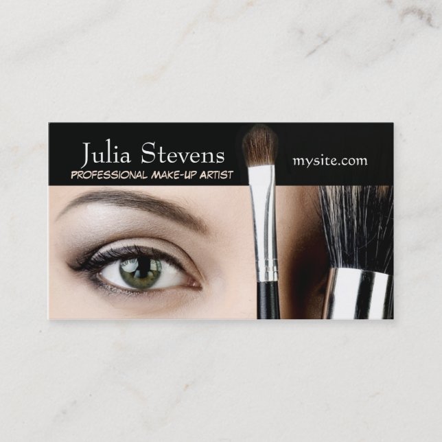 Visite Artiste de maquillage professionnel, carte de (Devant)
