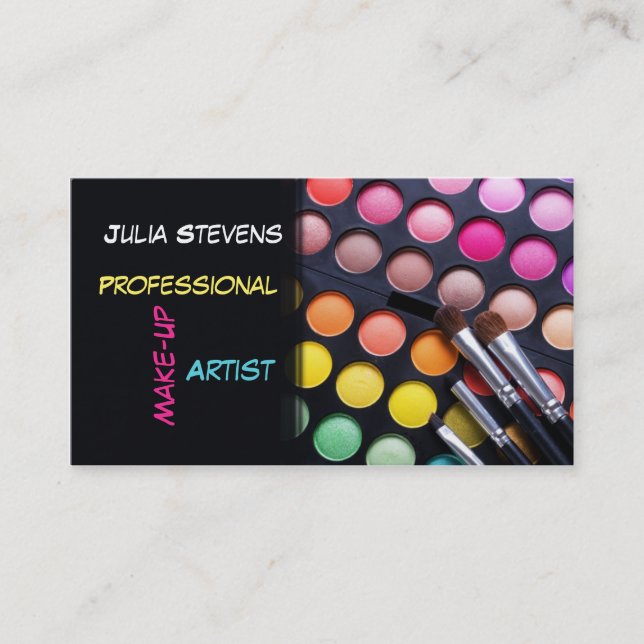 Visite Artiste de maquillage professionnel, carte de (Devant)