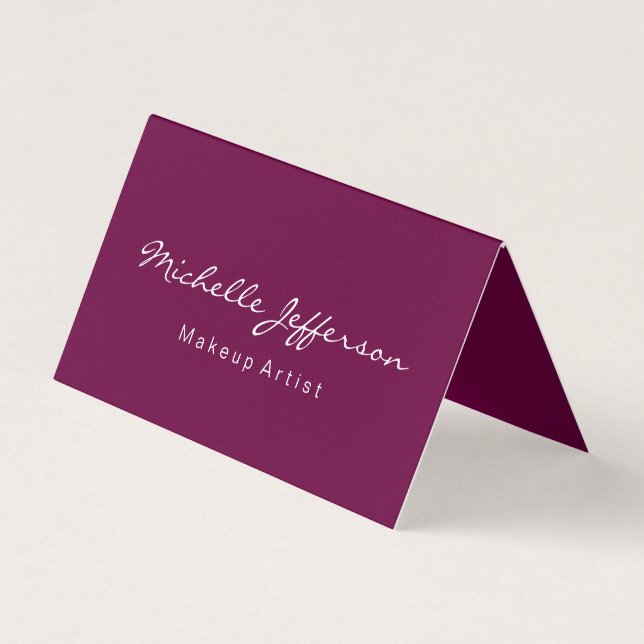Visite Artiste de maquillage violet Tyrien Carte de visit (Devant)